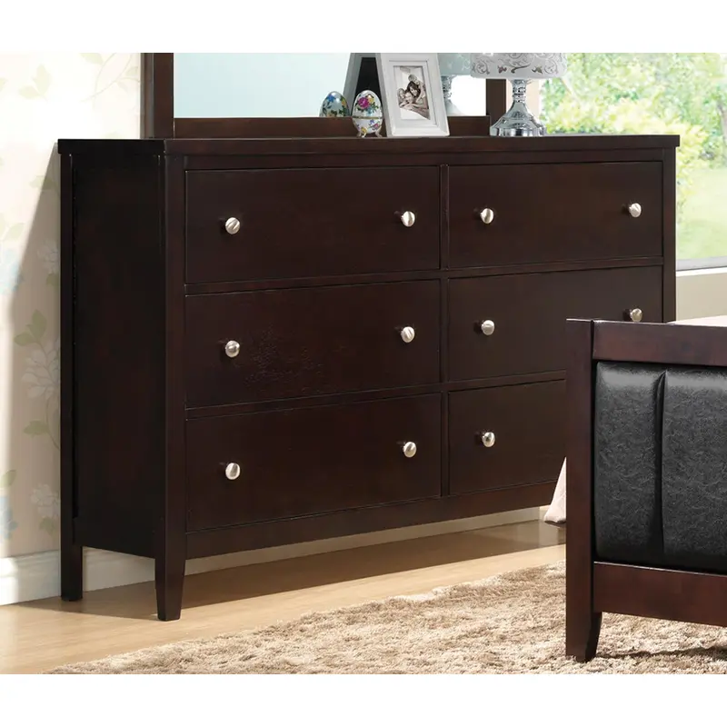 Carlton Cappuccino Six-Drawer Dresser