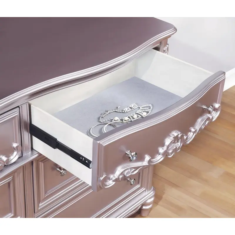 Caroline Metallic Lilac Dresser