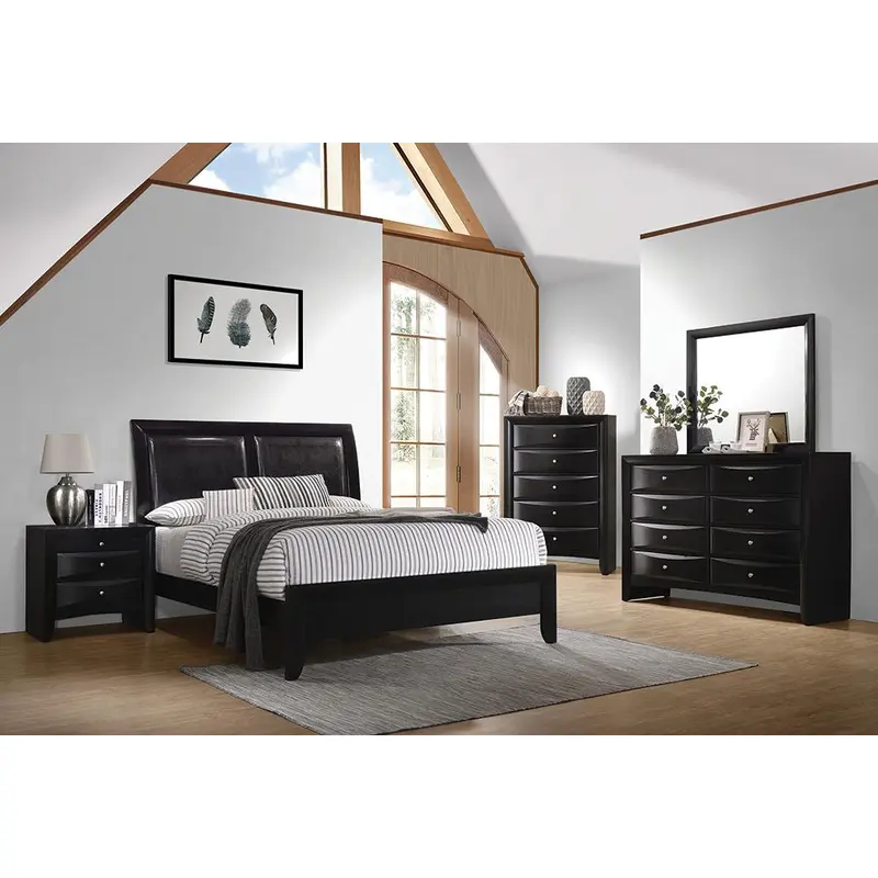 Briana Black California King Five-Piece Bedroom Set