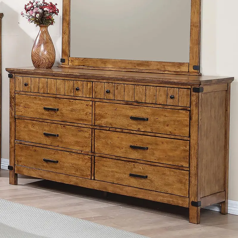 Brenner Rustic Honey Eight-Drawer Dresser