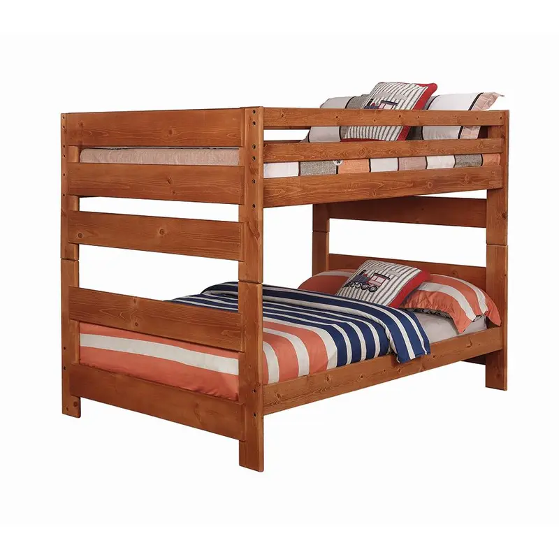 Wrangle Hill Amber Wash Full-over-Full Bunk Bed