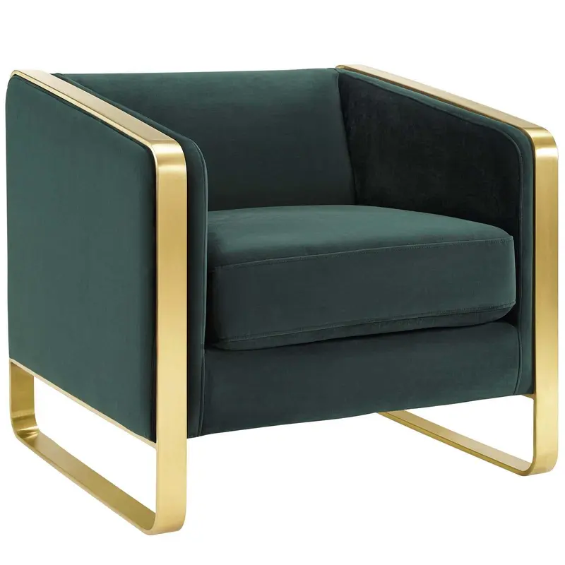 Visualize Accent Club Lounge Performance Velvet Armchair