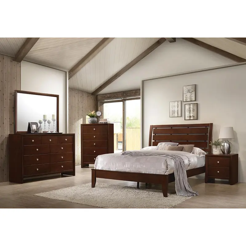 Serenity Rich Merlot Full Four-Piece Bedroom Set