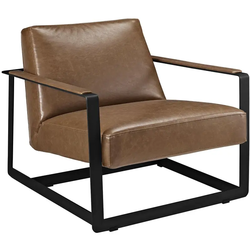 Seg Vegan Leather Accent Chair