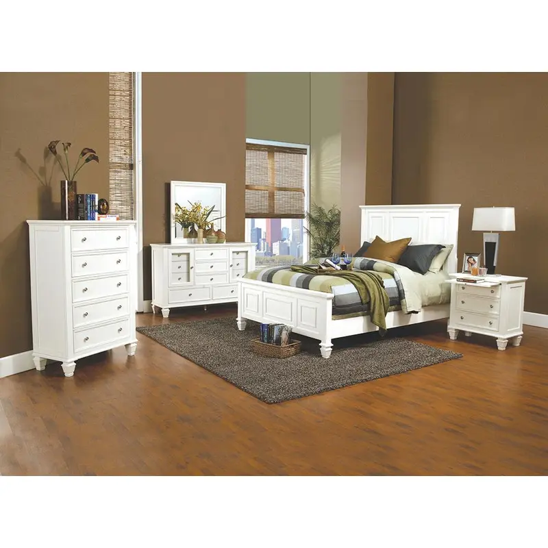 Sandy Beach White Queen Four-Piece Bedroom Set
