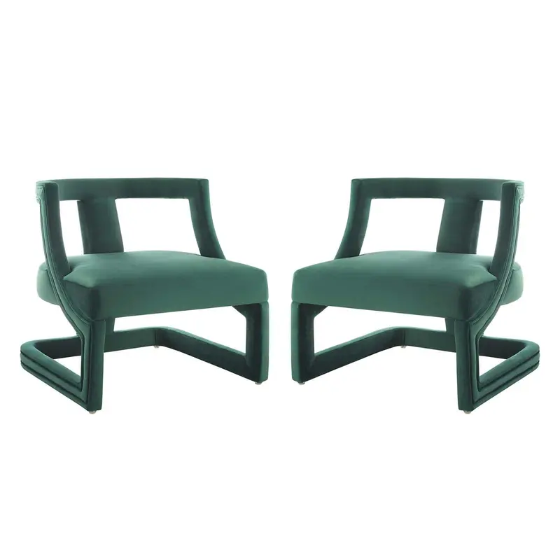 Requisite Armchair Performance Velvet Set of 2