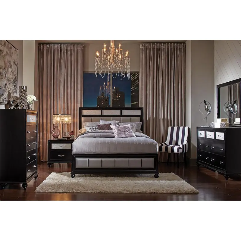 Barzini Transitional California King Four-Piece Bedroom Set