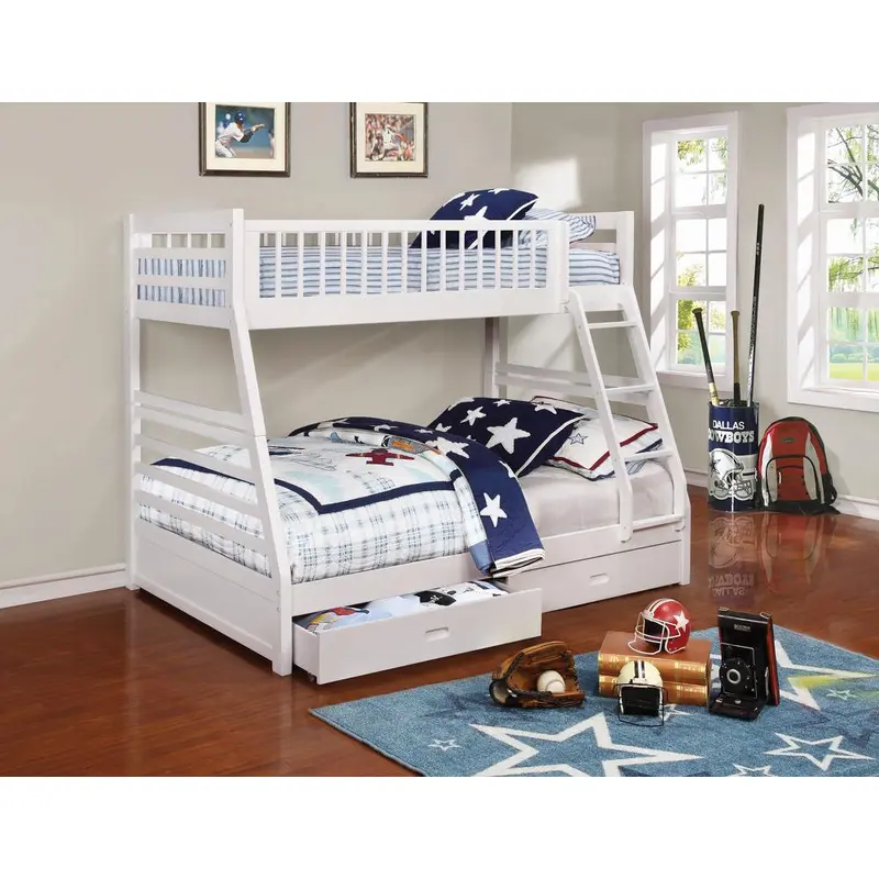 Ashton White Twin-over-Full Bunk Bed