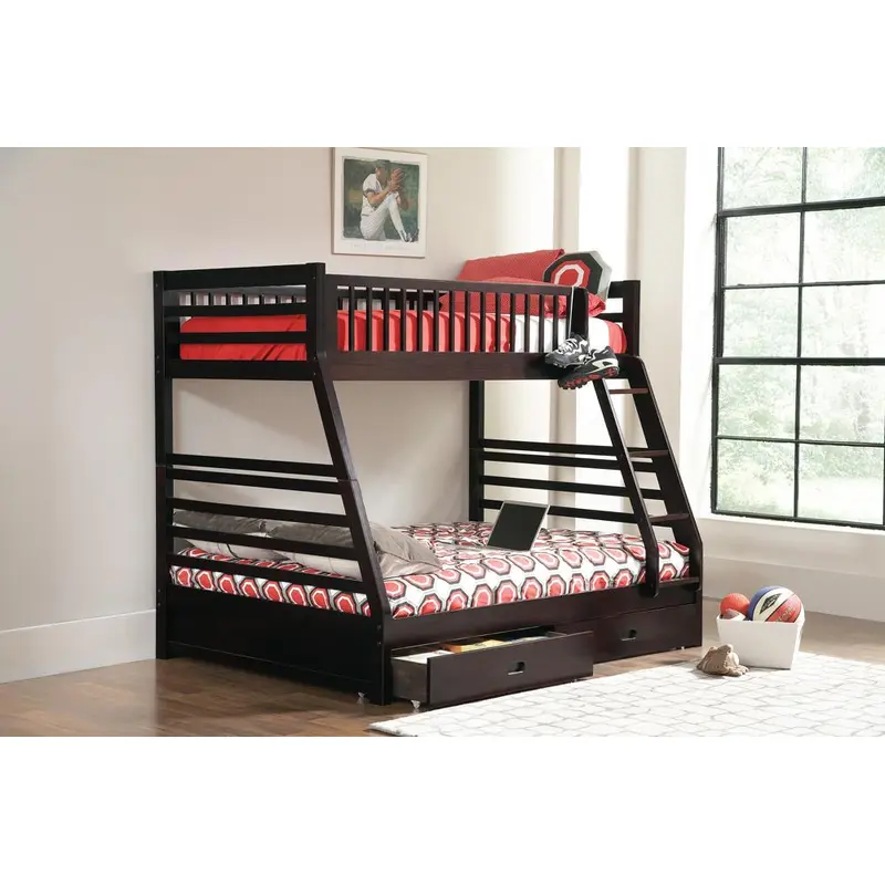 Ashton Cappuccino Twin-over-Full Bunk Bed