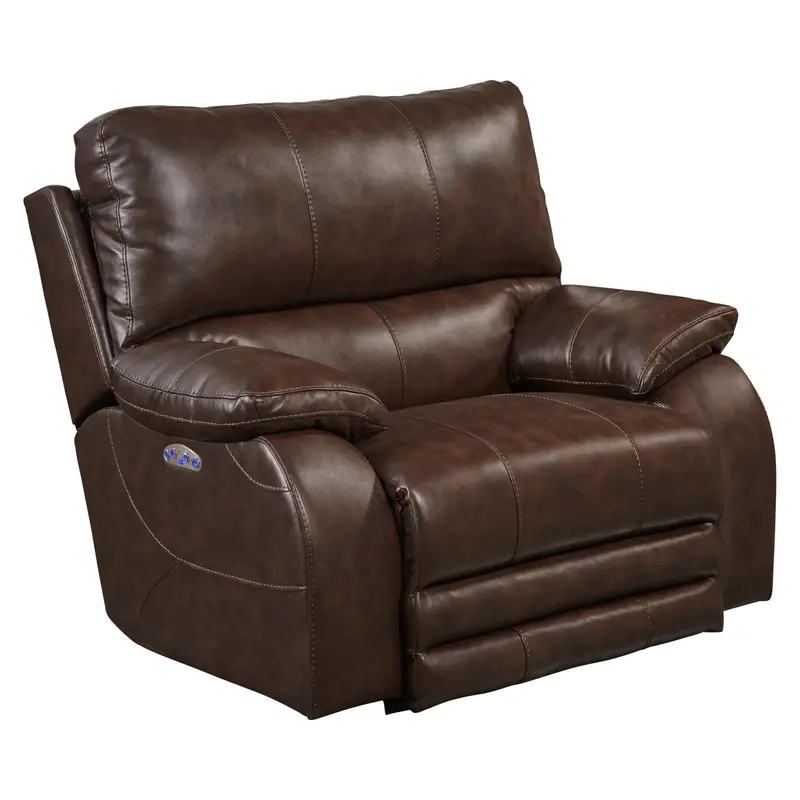 Catnapper Sheridan Power Headrest Lay Flat Recliner in Java