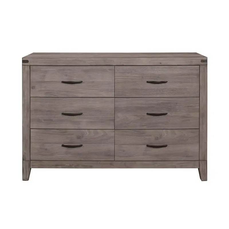 Woodrow 6 Drawer Dresser in Gray 2042-5