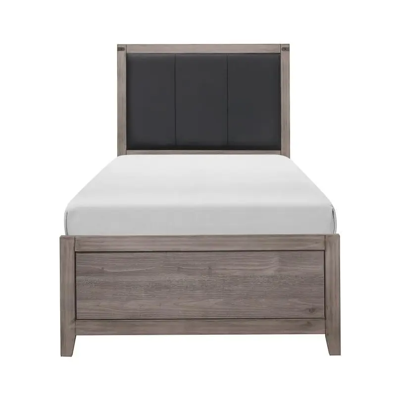 Woodrow Twin Panel Bed in Gray 2042T-1*