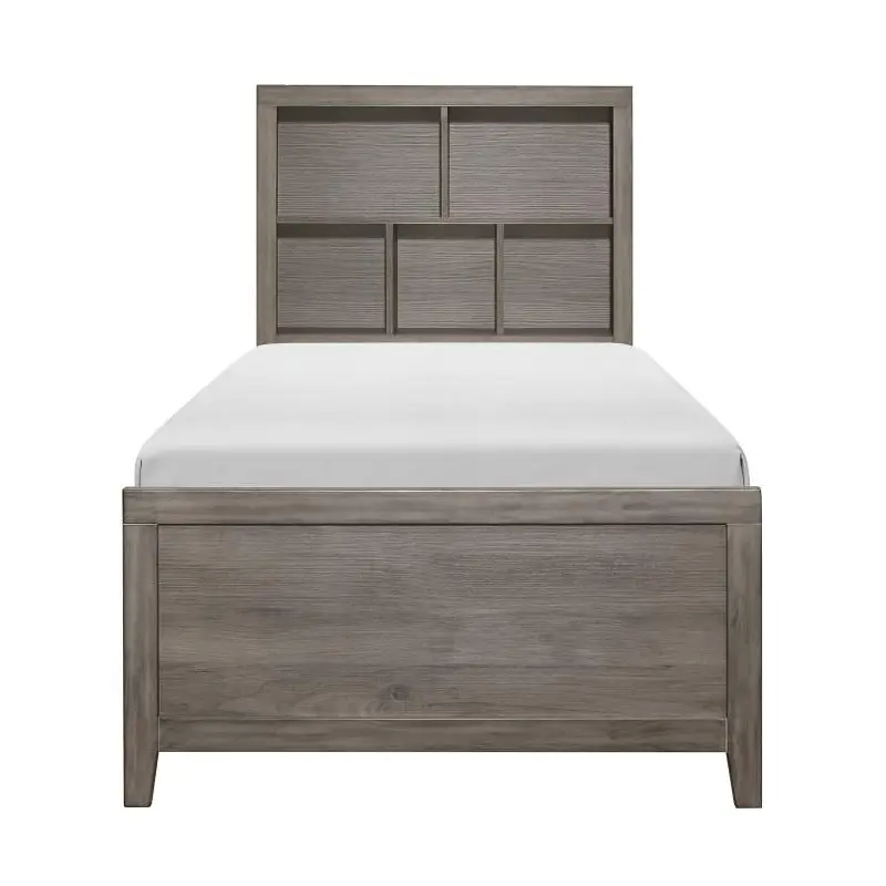 Woodrow Twin Platform Bed in Gray 2042NBT-1*