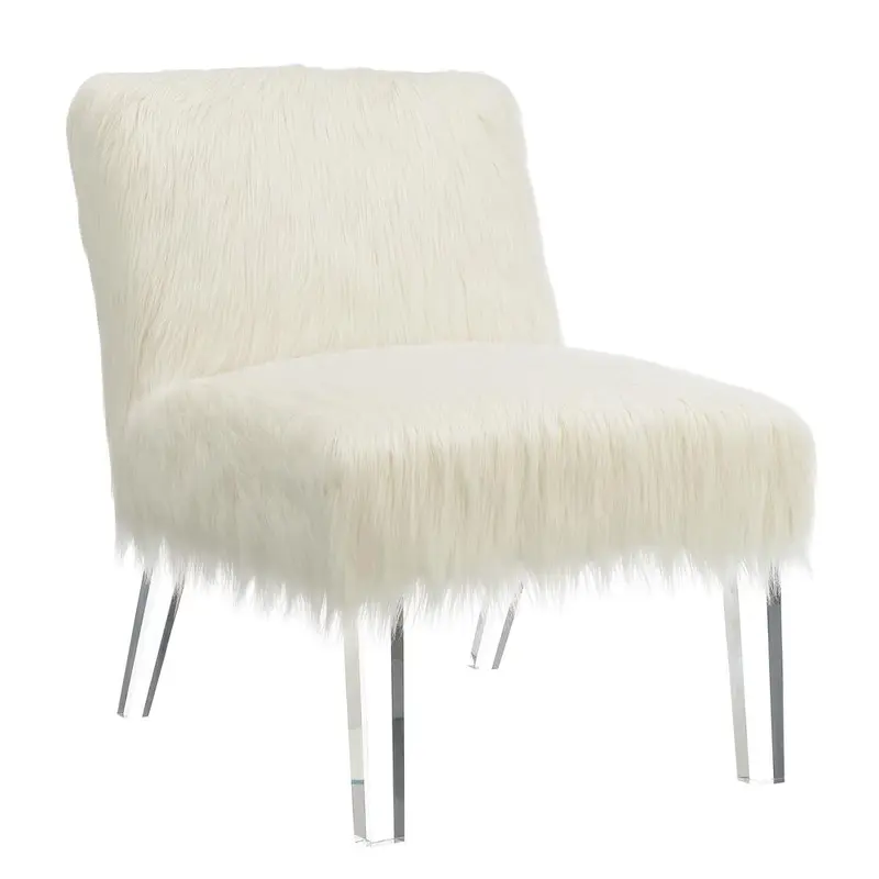 G904059 Contemporary White Accent Chair