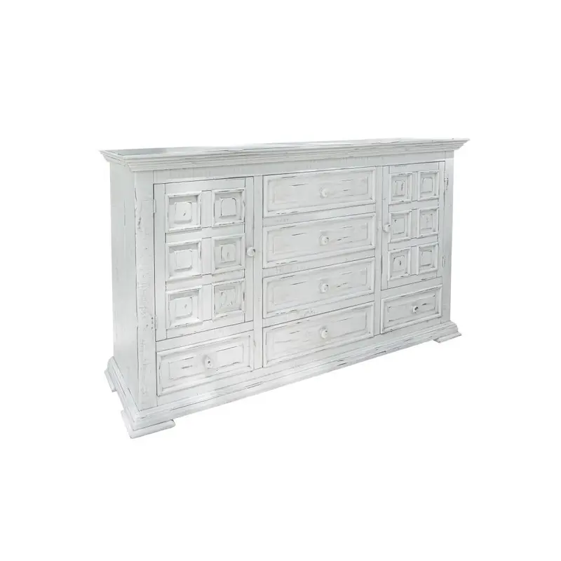 Terra White 6 Drawer, 2 Doors Dresser