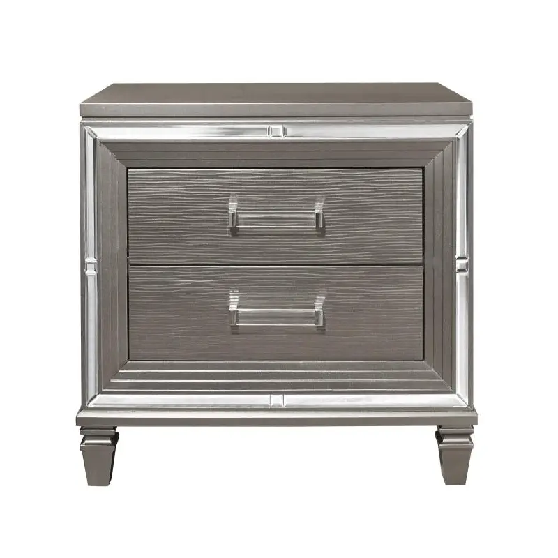 Tamsin Nightstand in Silver Grey Metallic 1616-4