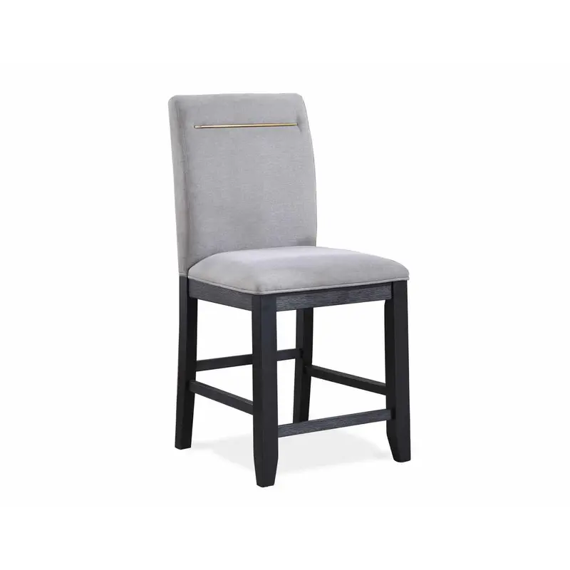 Steve Silver Yves Counter Chair in Rubbed Charcoal (Set of 2)