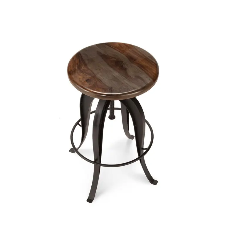 Steve Silver Sparrow Round Setup Stool in Natural Brown (Set of 2)