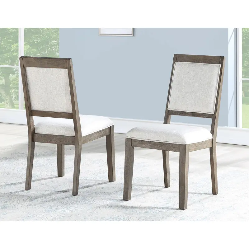 Steve Silver Molly Side Chair in Washed Grey Oak (Set of 2)