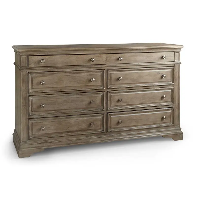 Steve Silver Highland Park 8 Drawer Dresser in Waxed Driftwood
