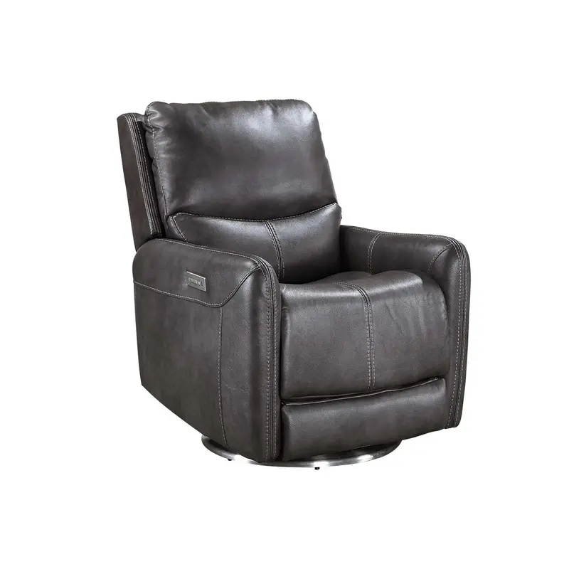 Steve Silver Athens Triple-Power 360 Degree Swivel Motion Chair in Charcoal