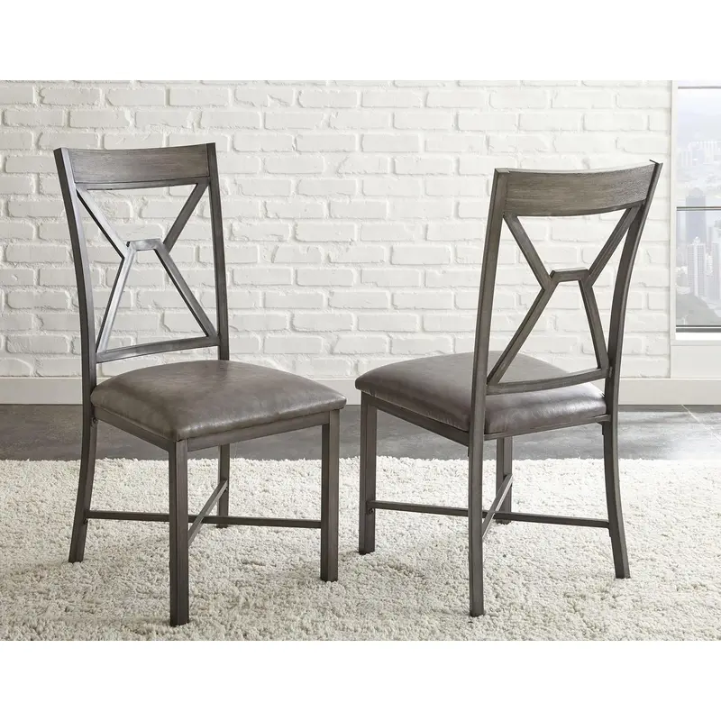 Steve Silver Alamo Side Chair in Gray (Set of 2)