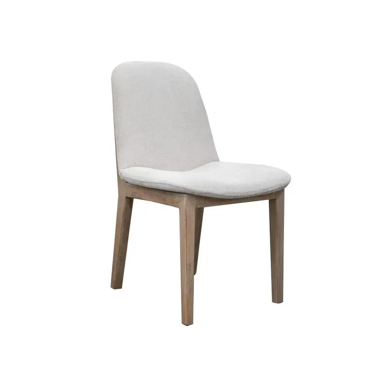 Sahara Upholstered Chair Beige Fabric and Wooden Base **