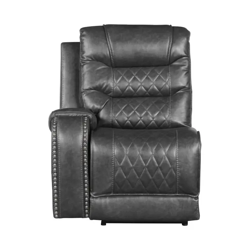 Putnam Power Left Side Reclining Chair with USB Port in Gray 9405GY-LRPW