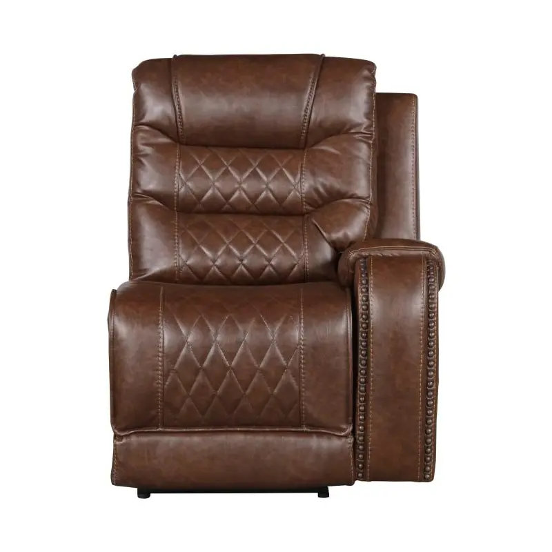 Putnam Power Right Side Reclining Chair with USB Port in Brown 9405BR-RRPW