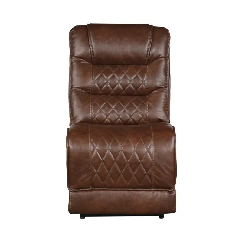 Putnam Power Armless Reclining Chair in Brown 9405BR-ARPW
