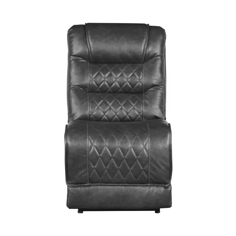Putnam Power Armless Reclining Chair in Gray 9405GY-ARPW