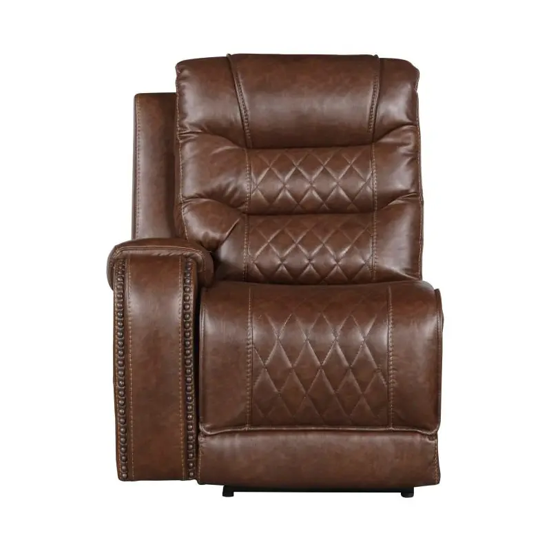 Putnam Power Left Side Reclining Chair with USB Port in Brown 9405BR-LRPW