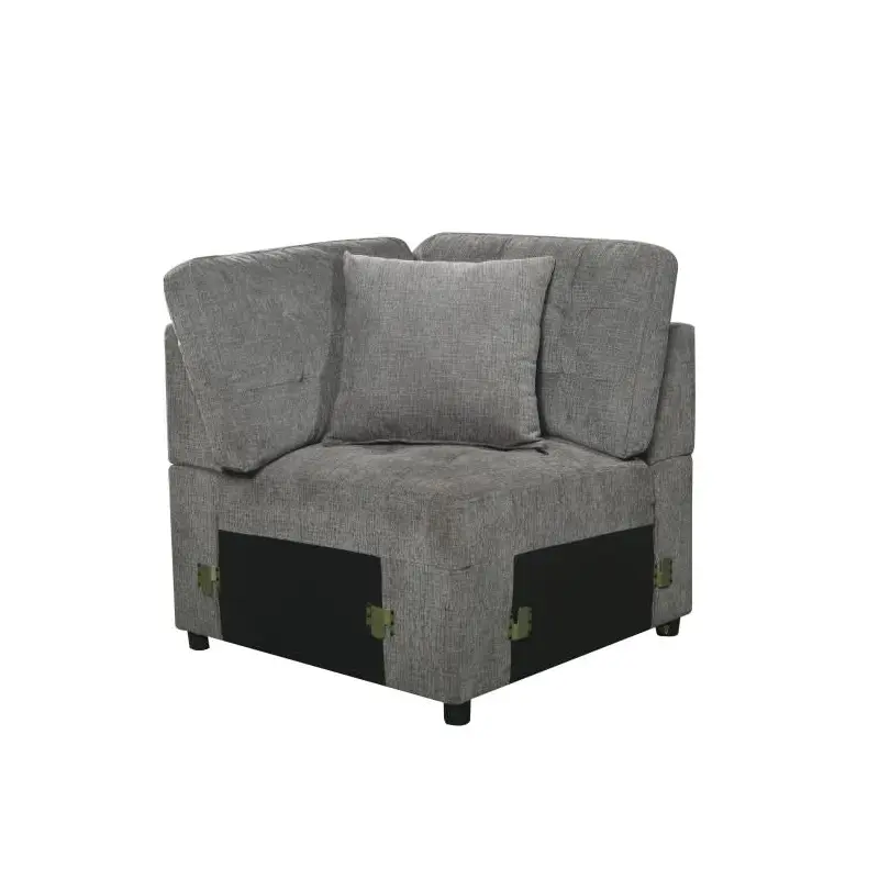 Logansport Corner Seat with 1 Pillow in Gray 9401GRY-CR