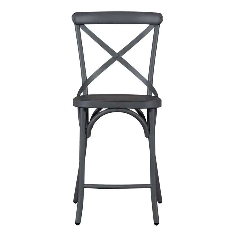Liberty Furniture Vintage Series X Back Counter Chair in Grey