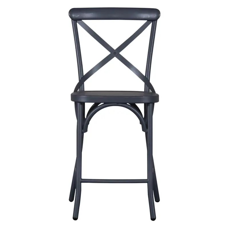 Liberty Furniture Vintage Series X Back Counter Chair in Navy (Set of 2)