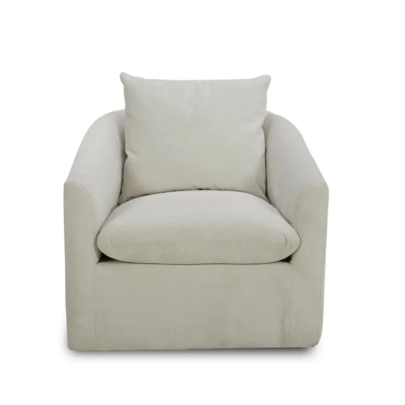 Liberty Furniture Saxton Upholstered Swivel Accent Chair in Ivory