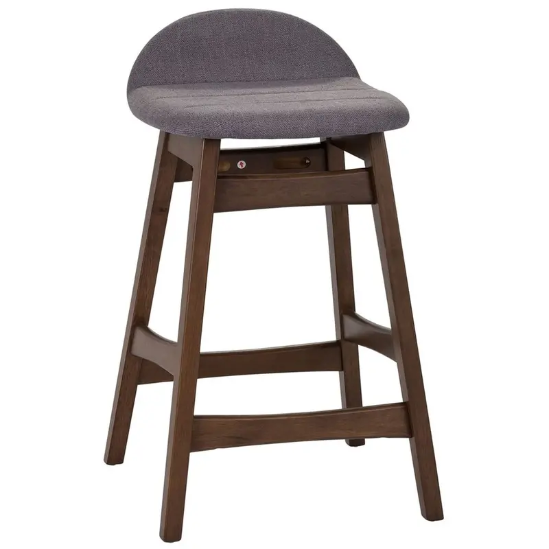 Liberty Furniture Space Saver 24" Counter Chair (Grey) in Satin Walnut (Set of 2)