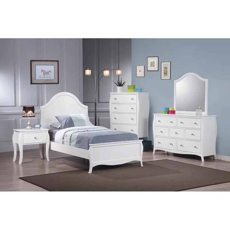 Dominique French Country White Twin Five-Piece Set