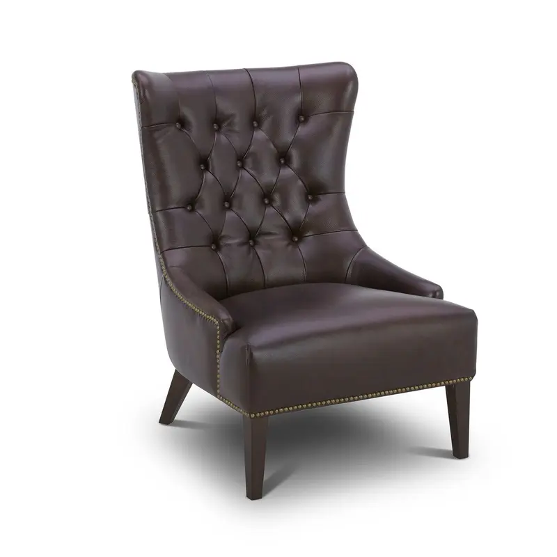 Liberty Furniture Garrison Leather Accent Chair in Brown