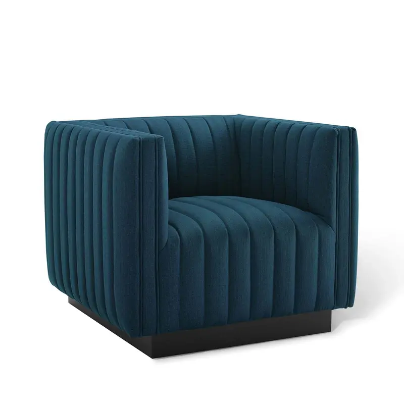 Conjure Tufted Upholstered Fabric Armchair