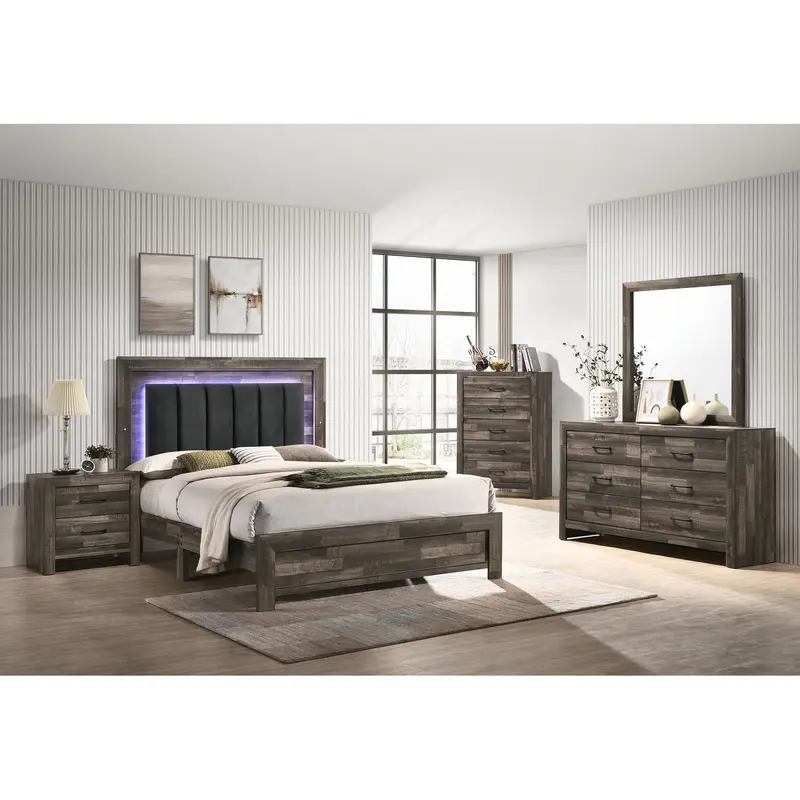 5-Piece Mod Glam Bedroom Set