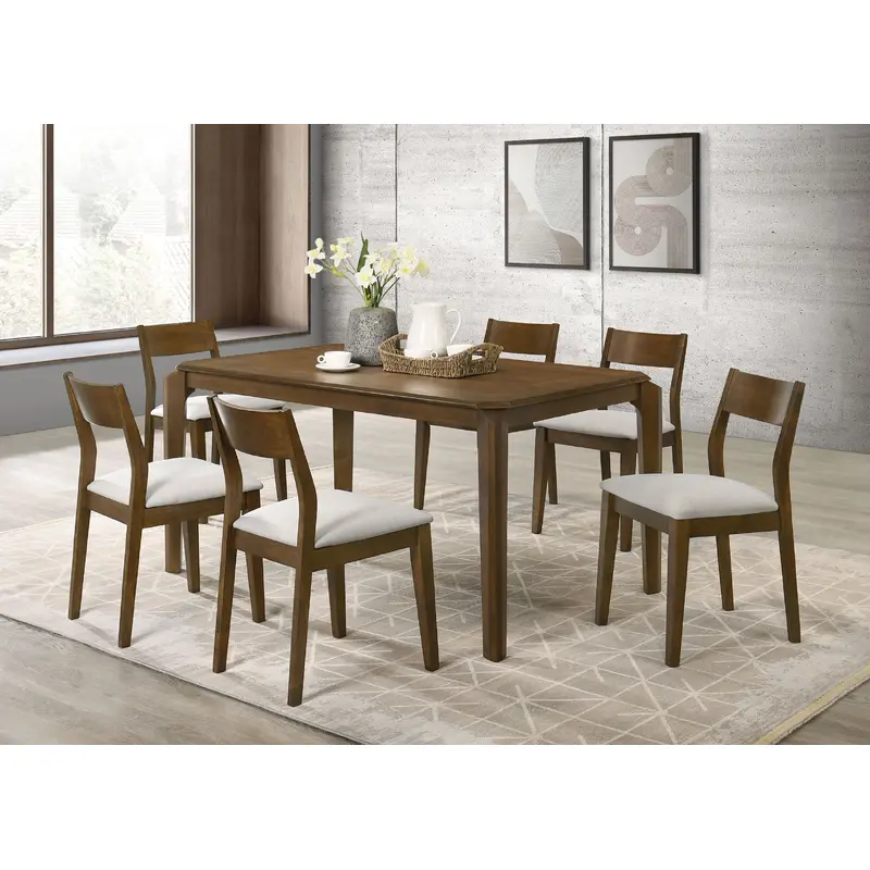 Almonte 7-piece 59-inch Rectangular Dining Set Dark Brown
