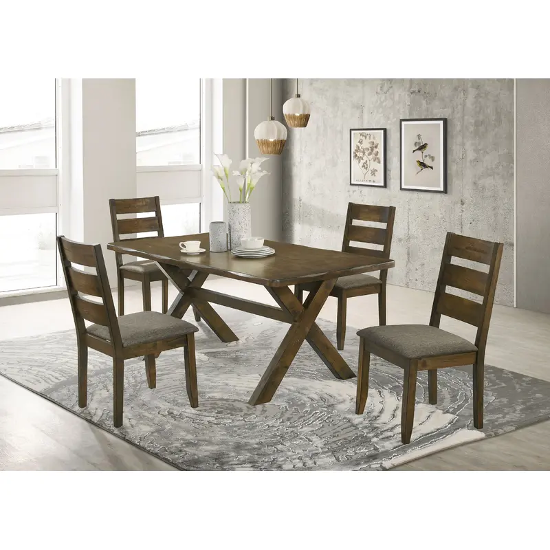 Alston 5-piece Rectangular Dining Table Set Knotty Nutmeg