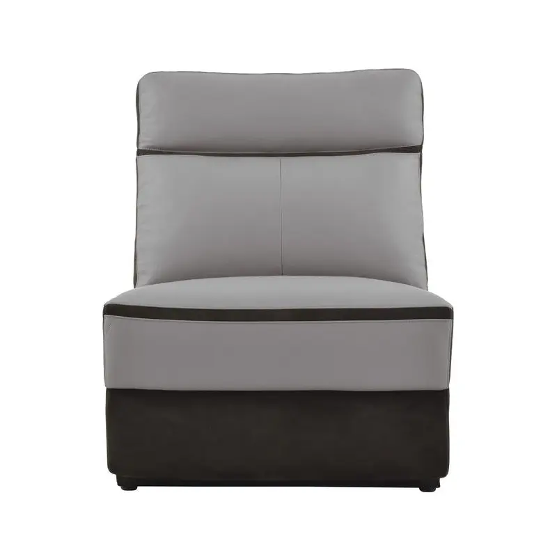 Laertes Armless Chair in Taupe Gray 8318-AC