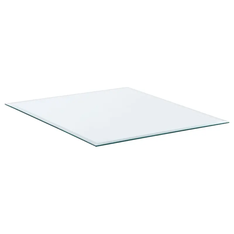 24x24-inch 6mm Rectangular Clear Tempered Glass Top