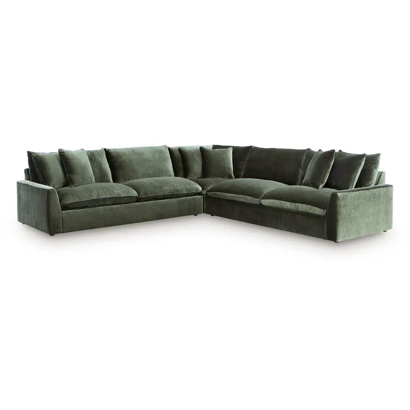 Carriage View - 3-Piece Sectional - Jade