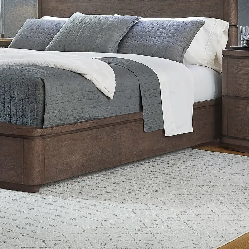 Cascade Falls - California King Panel Bed Rails - Brown
