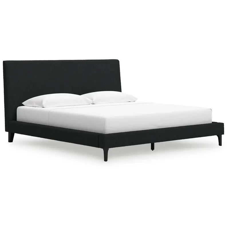 Cadmori - Upholstered Bed With Roll Slats