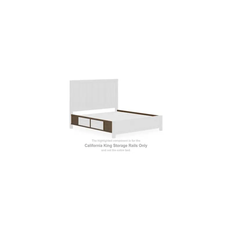 Cabalynn - California King Storage Rails - Light Brown