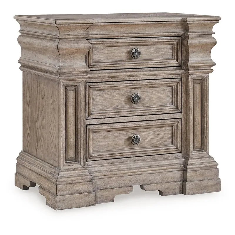 Blairhurst - Three Drawer Night Stand - Light Grayish Brown